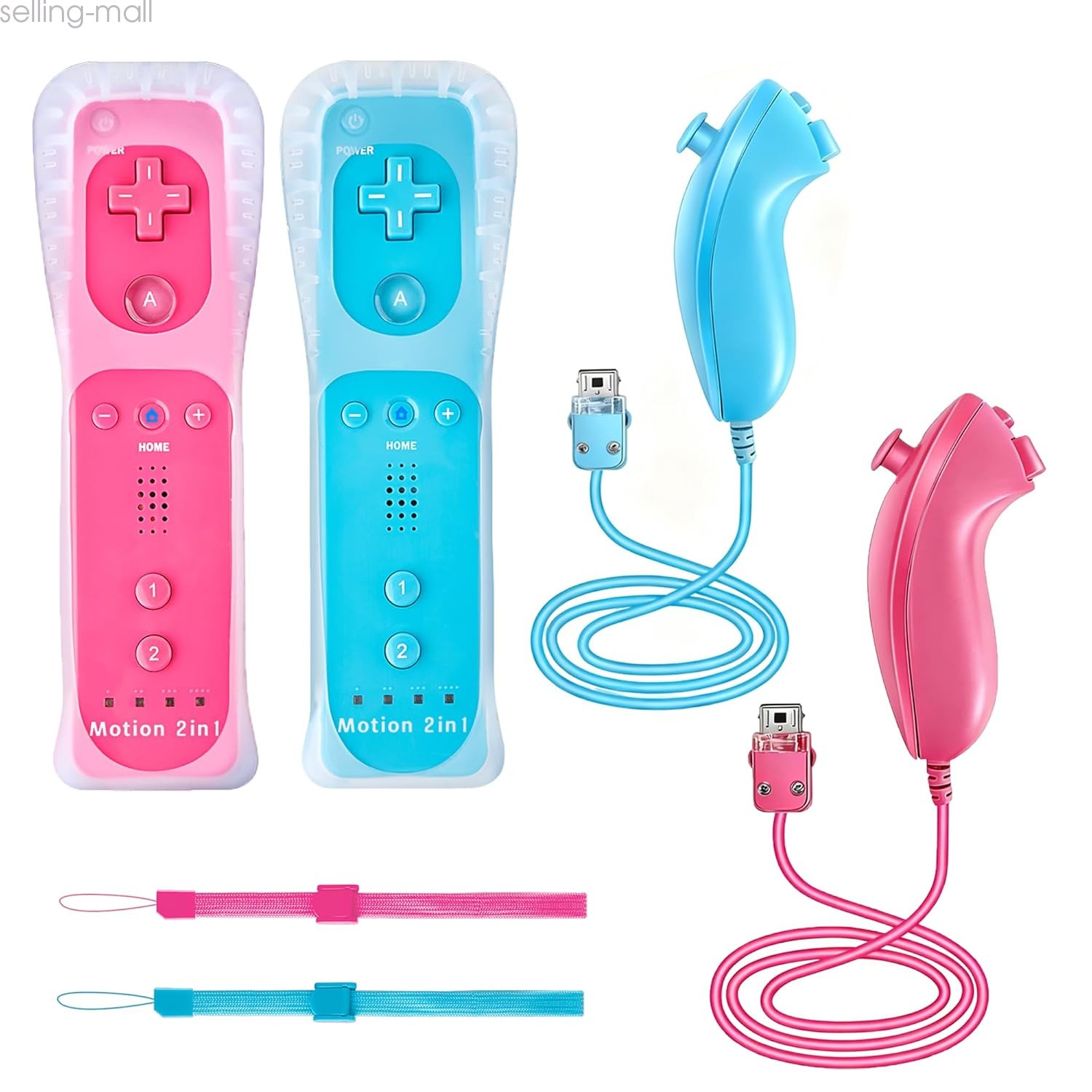 Built in Motion Plus Wii Remote Controllers Nunchuck Compatible for Wii Wii U