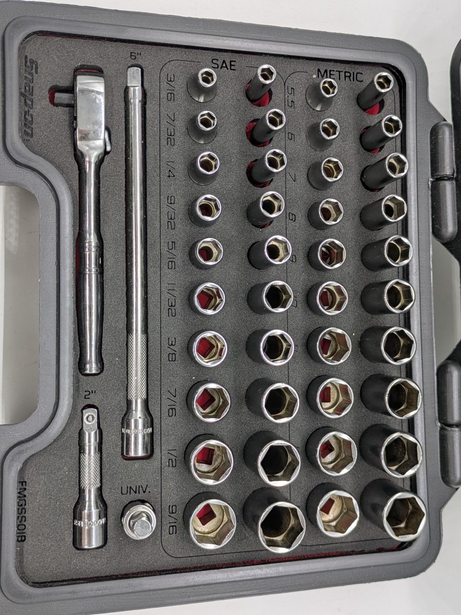 SNAP-ON 144TMPBFR 44PC 1/4" DR 6-PT General Service Socket Set w/ Ca (EC1044302)