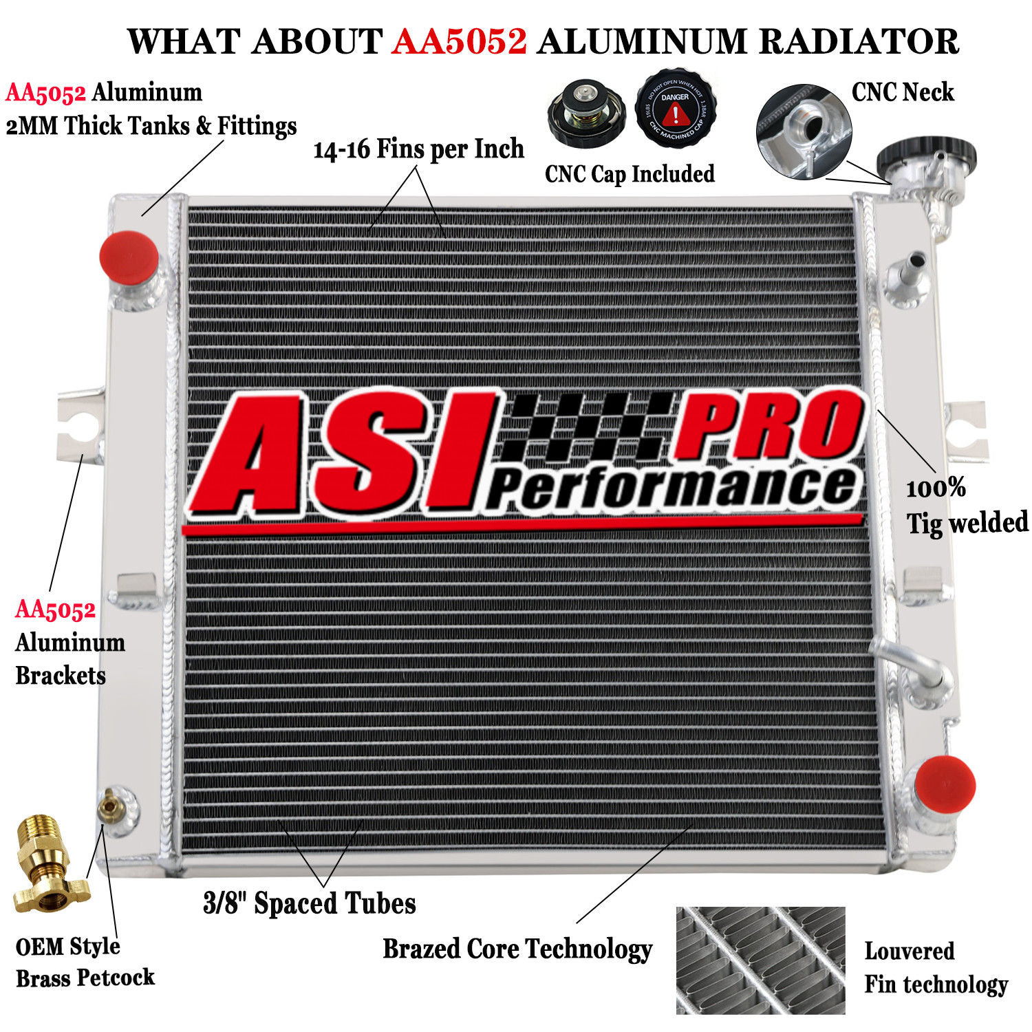 Aluminum Radiator FITS Forklift 16410U220071  16410U220171 16420U128171
