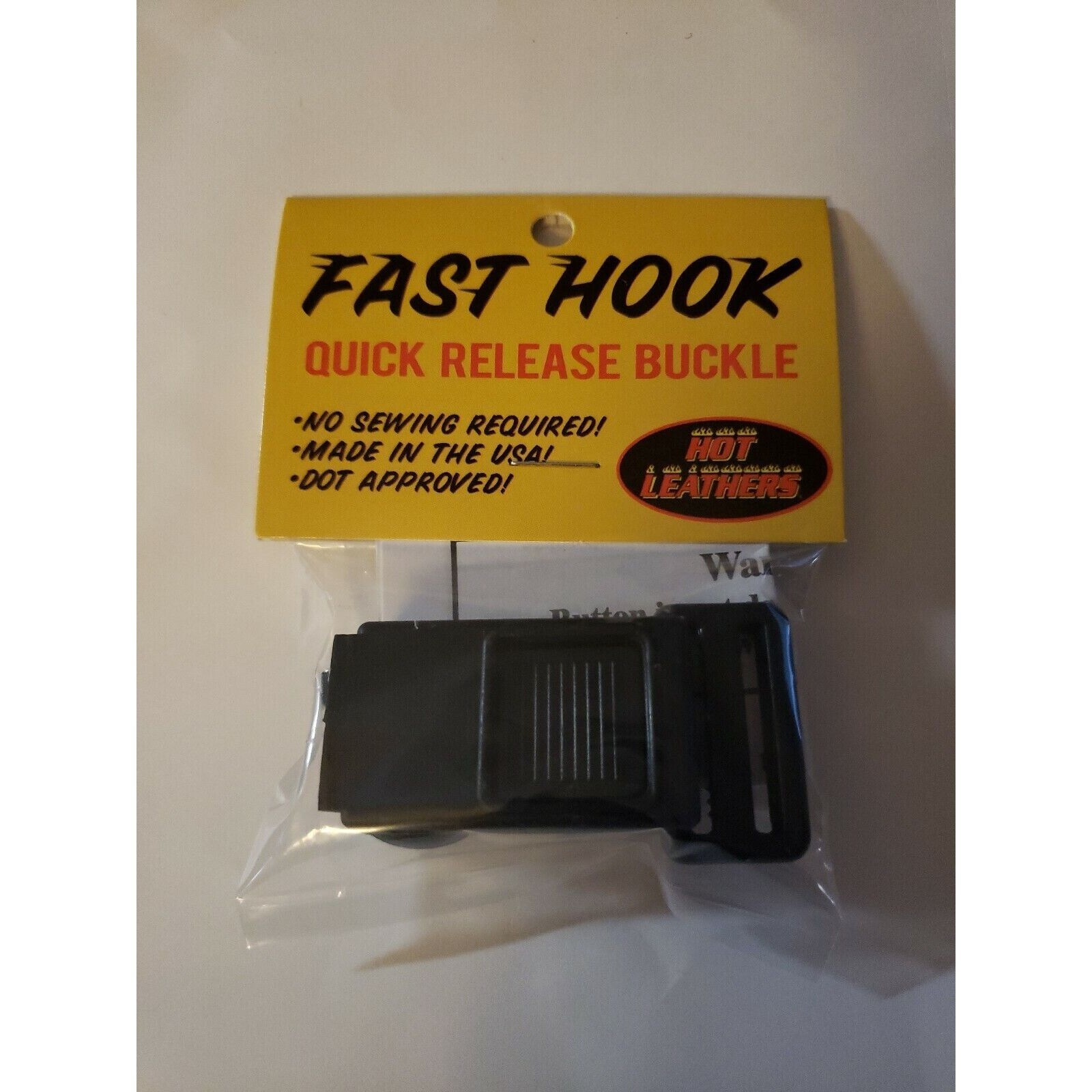 FAST HOOK QUICK RELEASE HELMET STRAP BUCKLE  by Hot Leathers. *Made in USA