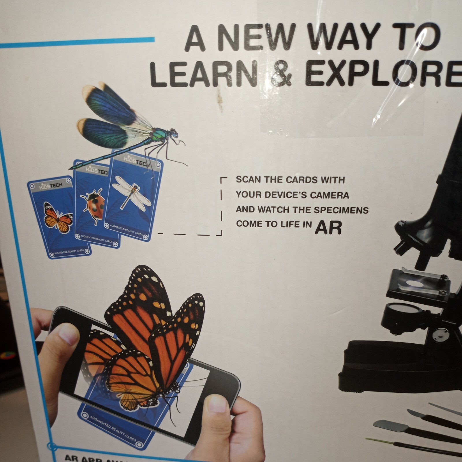 Vivitar Kids Tech Diecast Microscope Kit & Augmented Reality Cards VA90029