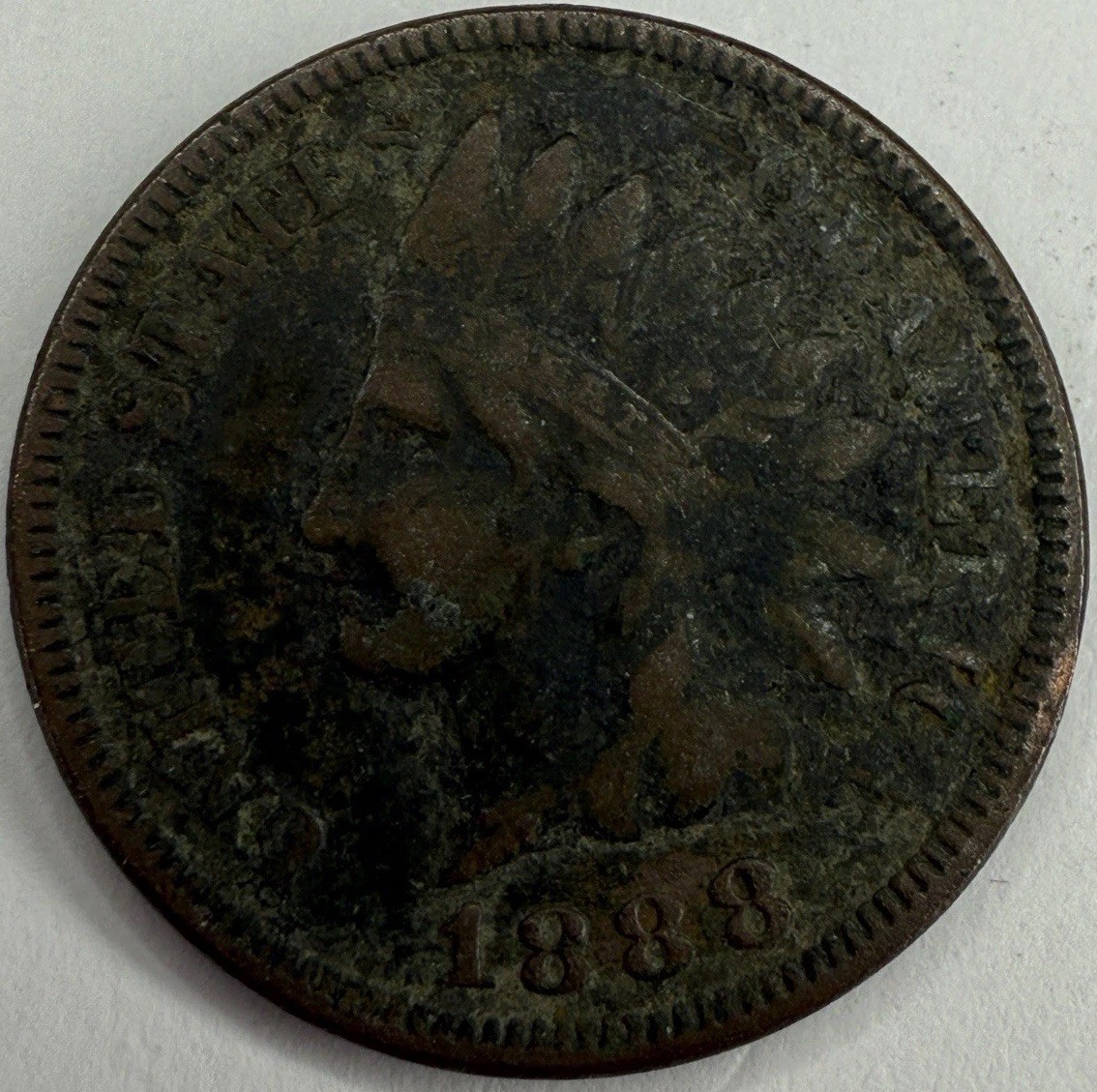 1888 Indian Head Cent Exact Coin Imaged #IND1131