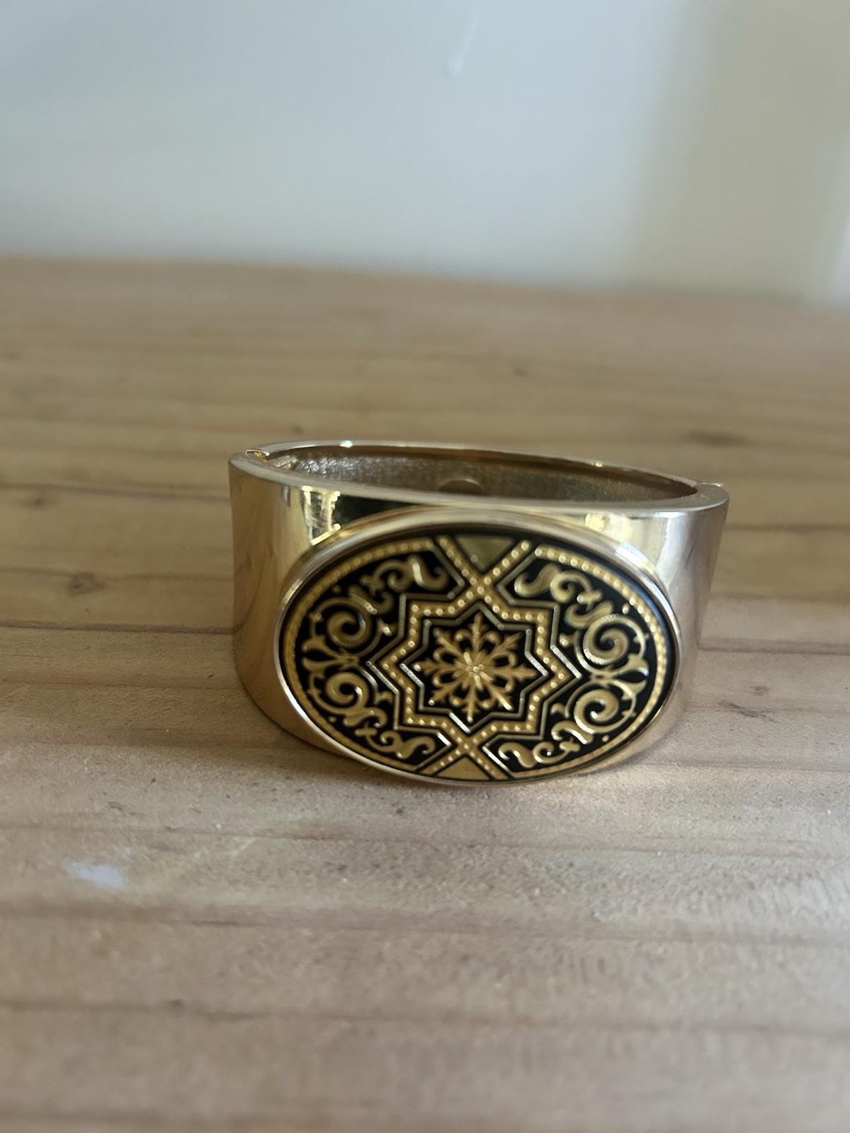 ANFRAMA Damascene Handcrafted Hinged Clamper Bracelet
