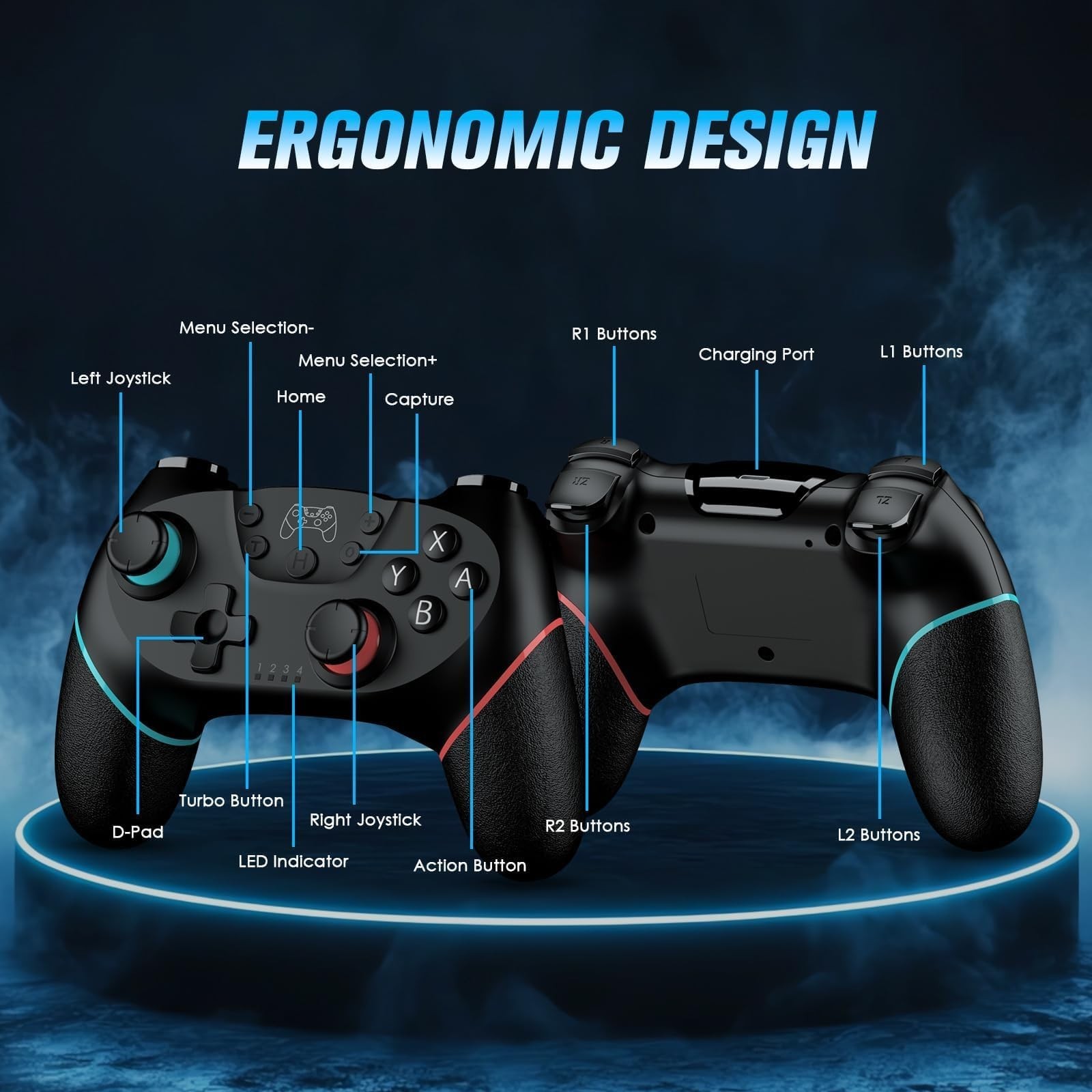 VidPPluing 2 Pack Switch Controllers with Charging Dock, Wireless Switch 2 Co...