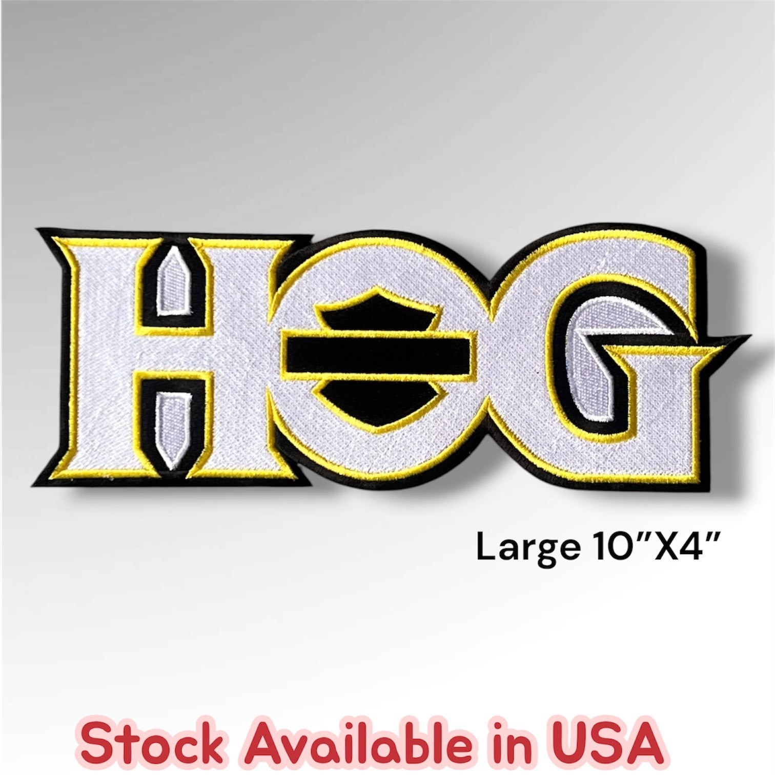 HOG Large Motorcycle Jacket Vest Back Embridered Patch Iron On Patch