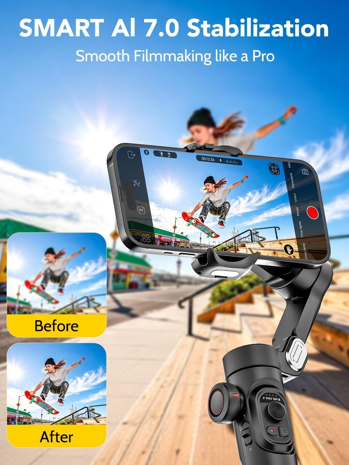 AOCHUAN Smart XE 3-Axis Foldable Gimbal Stabilizer for Smartphone