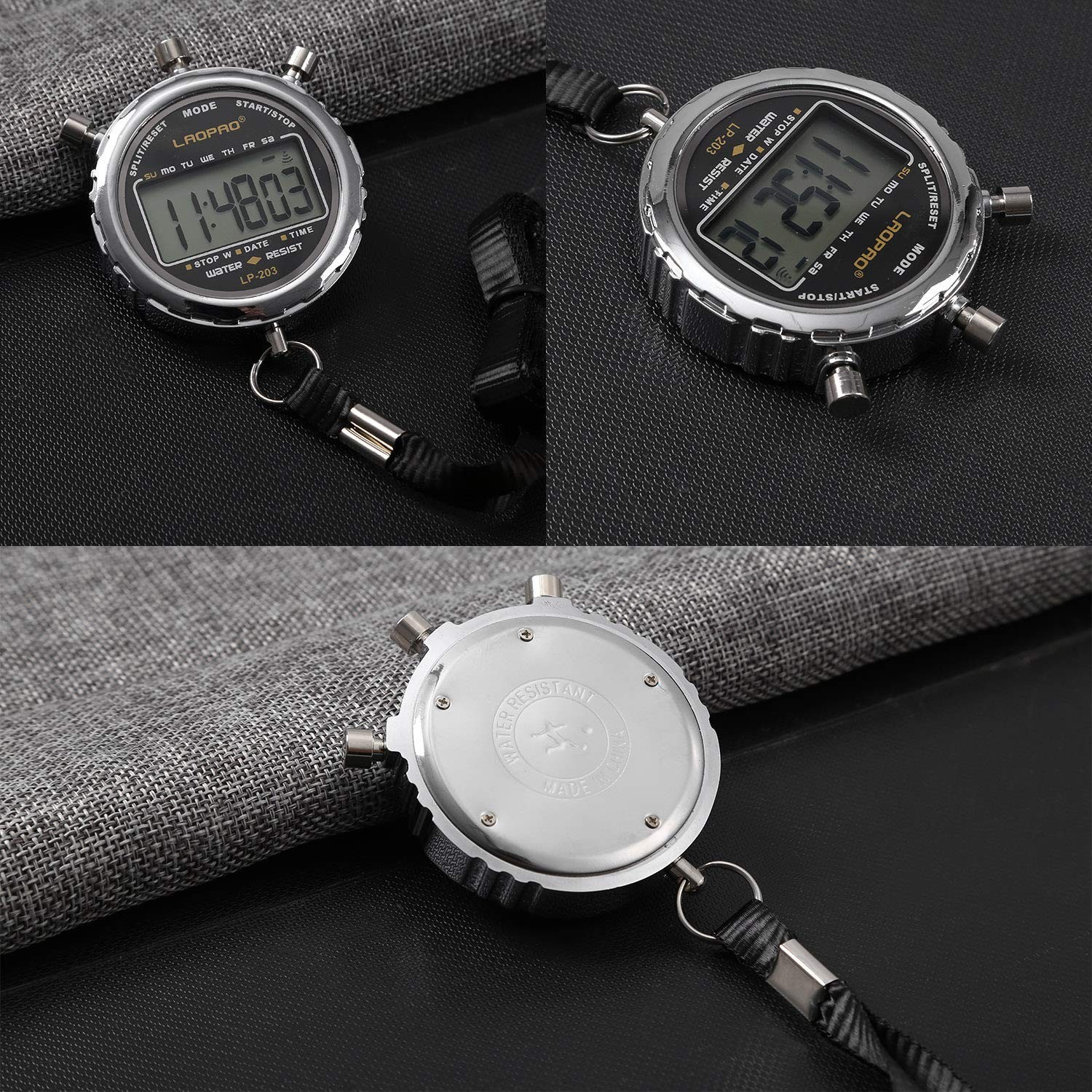 Stopwatch,1/100th Second Clock Daily Rainproof Digital Timer for Sports Match...