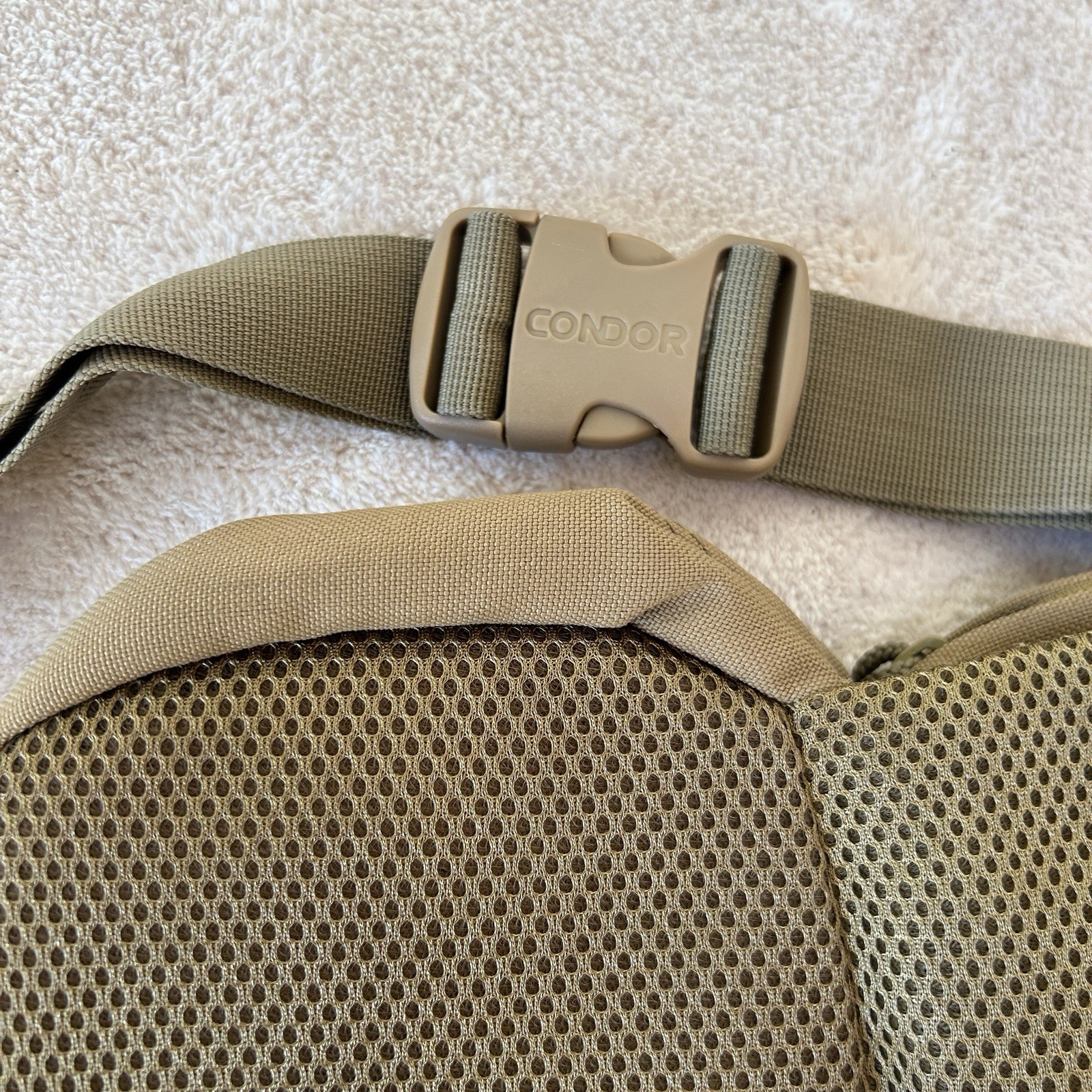 Condor Tactical Fanny Bag Hook Loop Adjustable Waist Pack Brown/Tan EUC