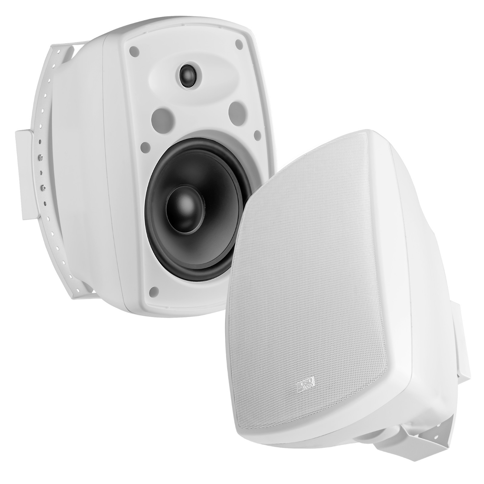 8" Outdoor Patio Speaker Pair 200W, 8ohm/70V Tap, IP54 Rated, White AP850