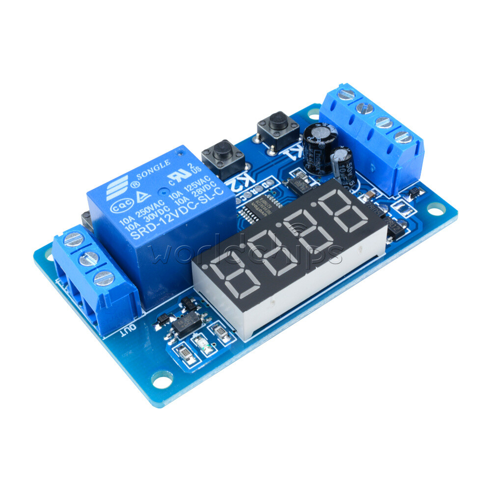 DC 12V Trigger Cycle Automation Timer Delay Relay Module 3-4 Digital LED