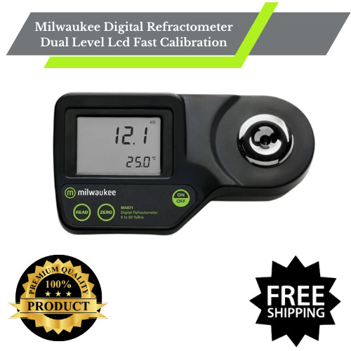 milkwaukee digital refractometer dual level lcd fast caliberation