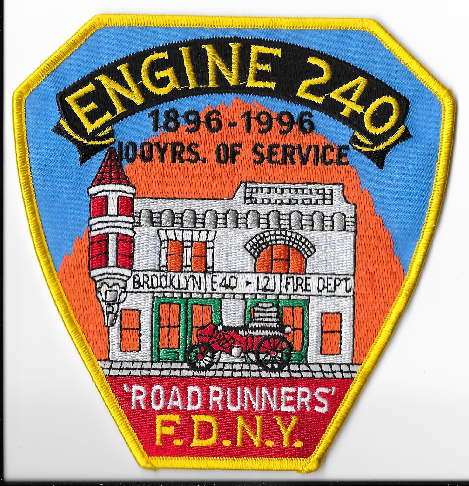 New York Fire Department (FDNY) Engine 240 Centennial 1896-1996 Patch V1