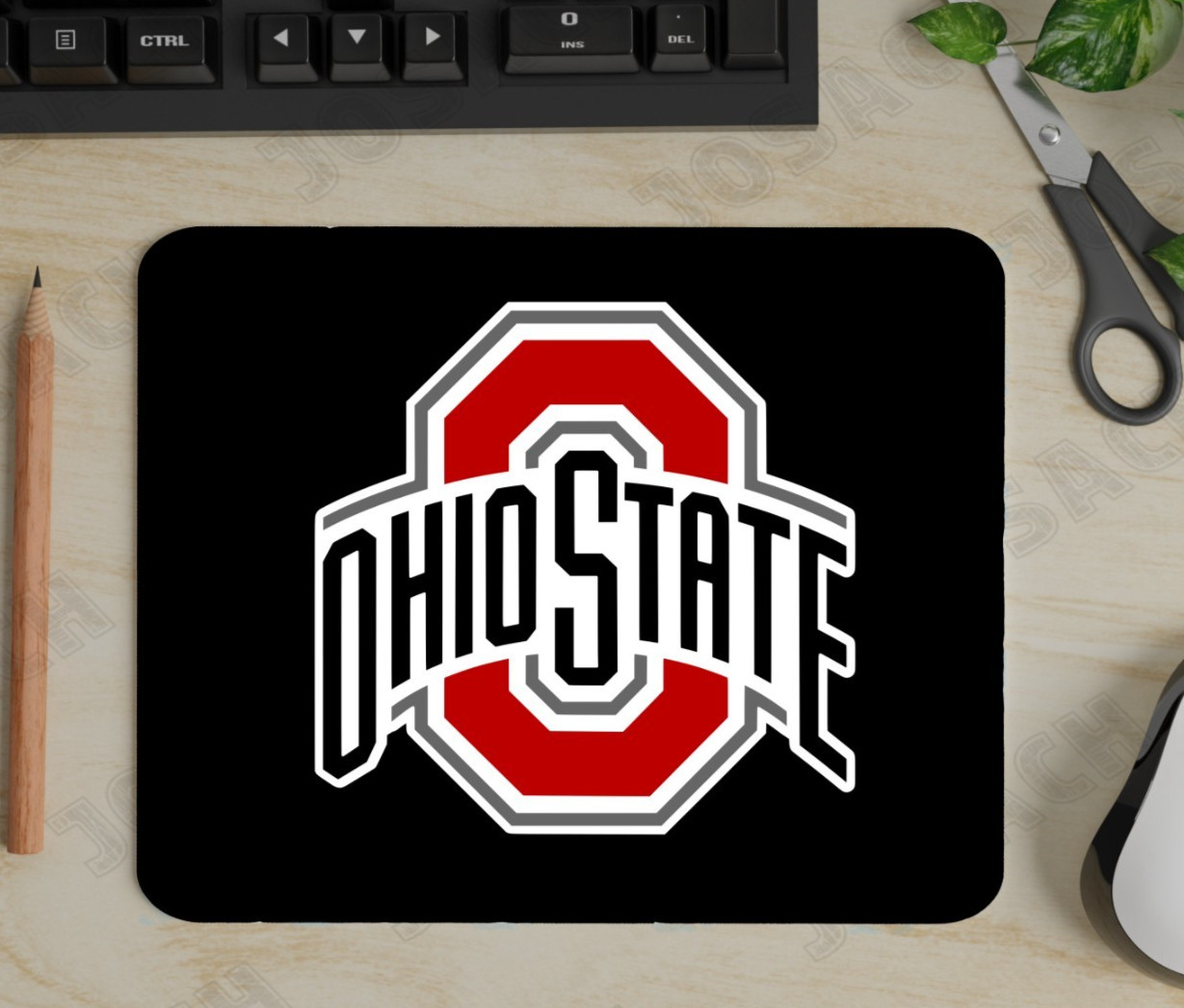 Ohio State Buckeyes Mouse Pad - Slim Design Neoprene Anti-Slip