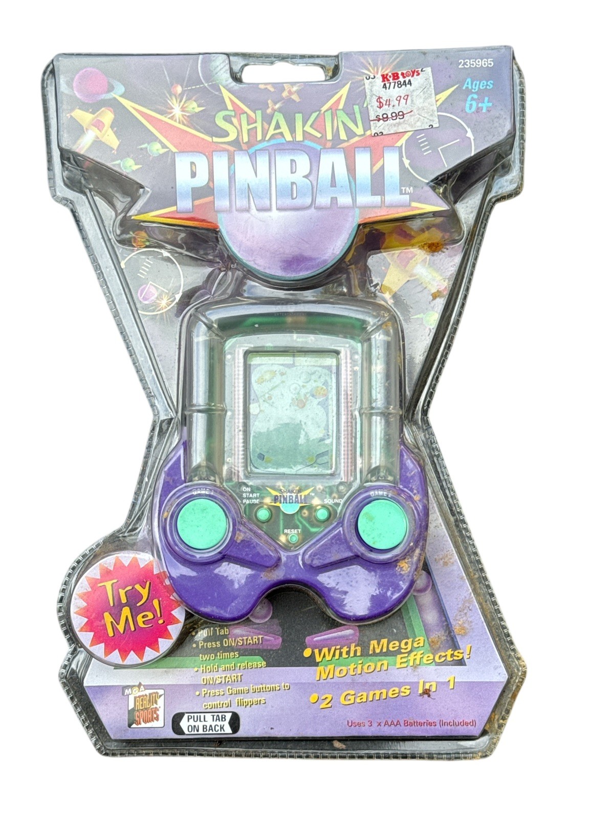 New In Box- MGA Reality Sports Shakin’ Pinball Handheld Game