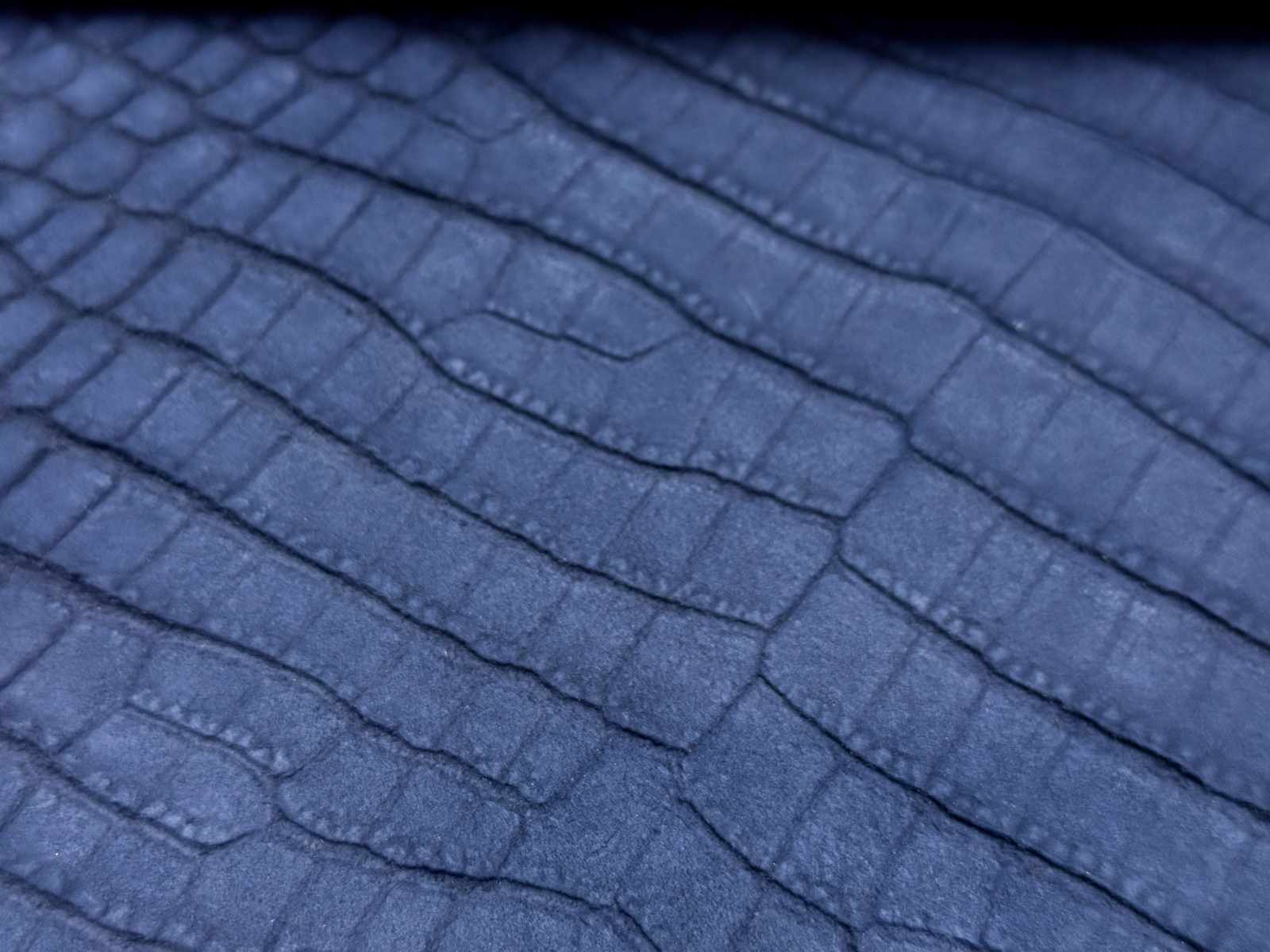 Crocodile Suede Leather Malta Blue Color (suede)