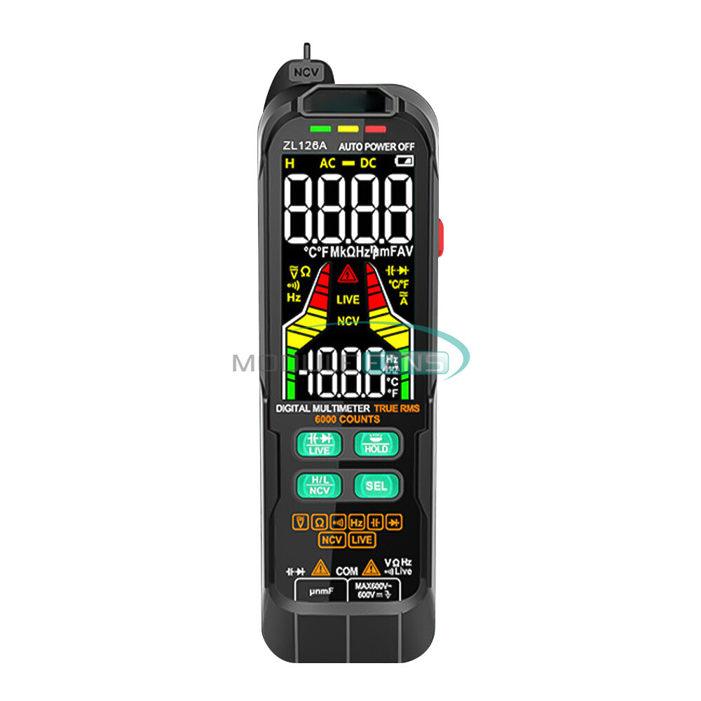 Digital Multimeter Voltage Current Capacitance Frequency Diode True RMS Tester