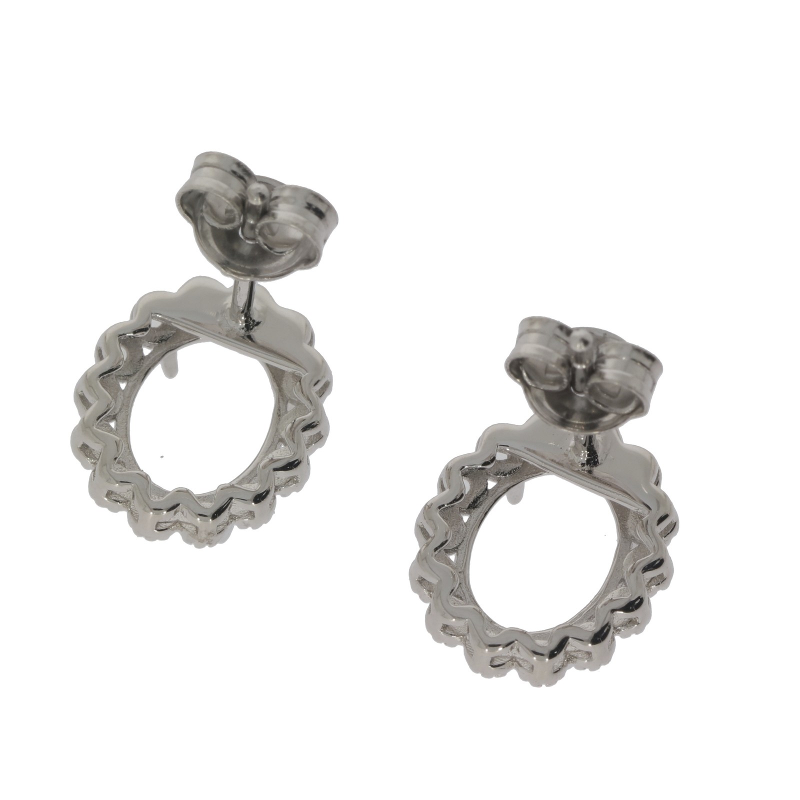 Sterling Silver Semi Mount Earrings Setting Oval OV 9x7mm