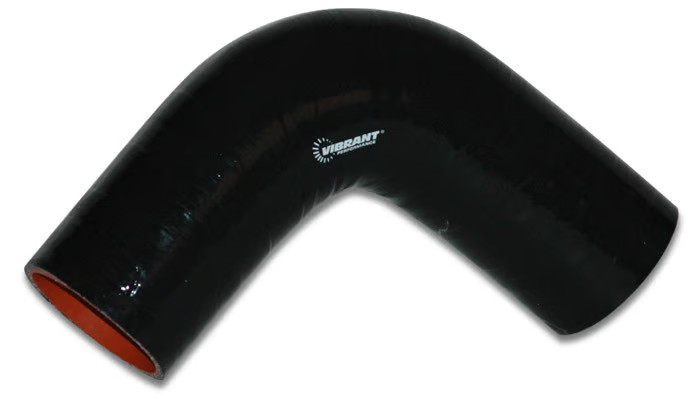 Vibrant 2742 Tubing Elbow 90 Deg - 2-1/2 in ID - 4 x 4 in Legs - Black Silicone