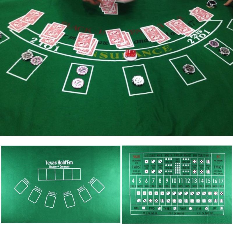 Hold em Tablecloth Flannel 21 Points Table Mat Game Entertainment