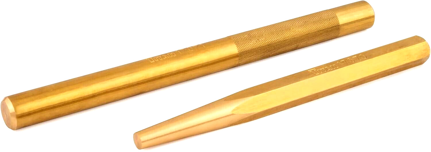 TITAN Tools 17072 - 2-Piece Brass Drift Punch Set