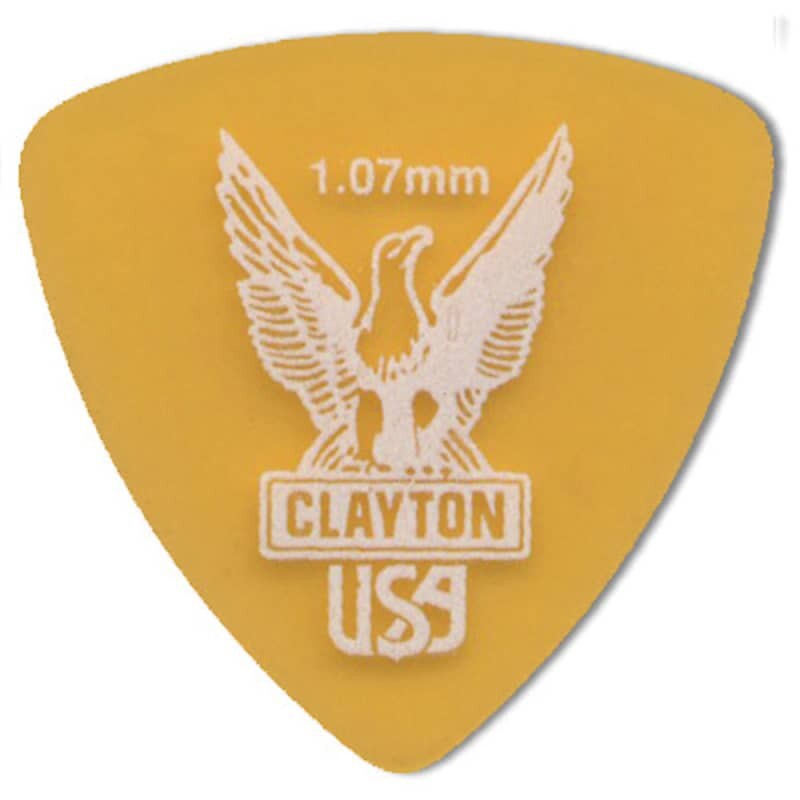 Clayton Ultem Gold Rounded Triangle Picks 1.07mm 3 Picks