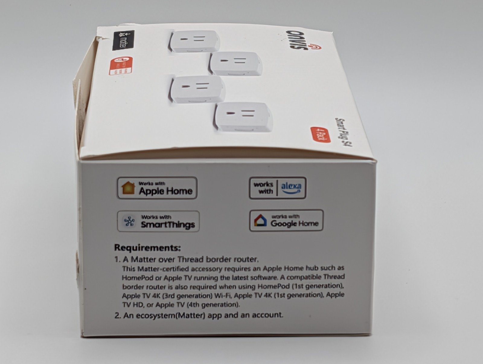 Onvis S4 Matter Over Thread Smart Plug Mini Outlet 15A 1800W 4-Pack