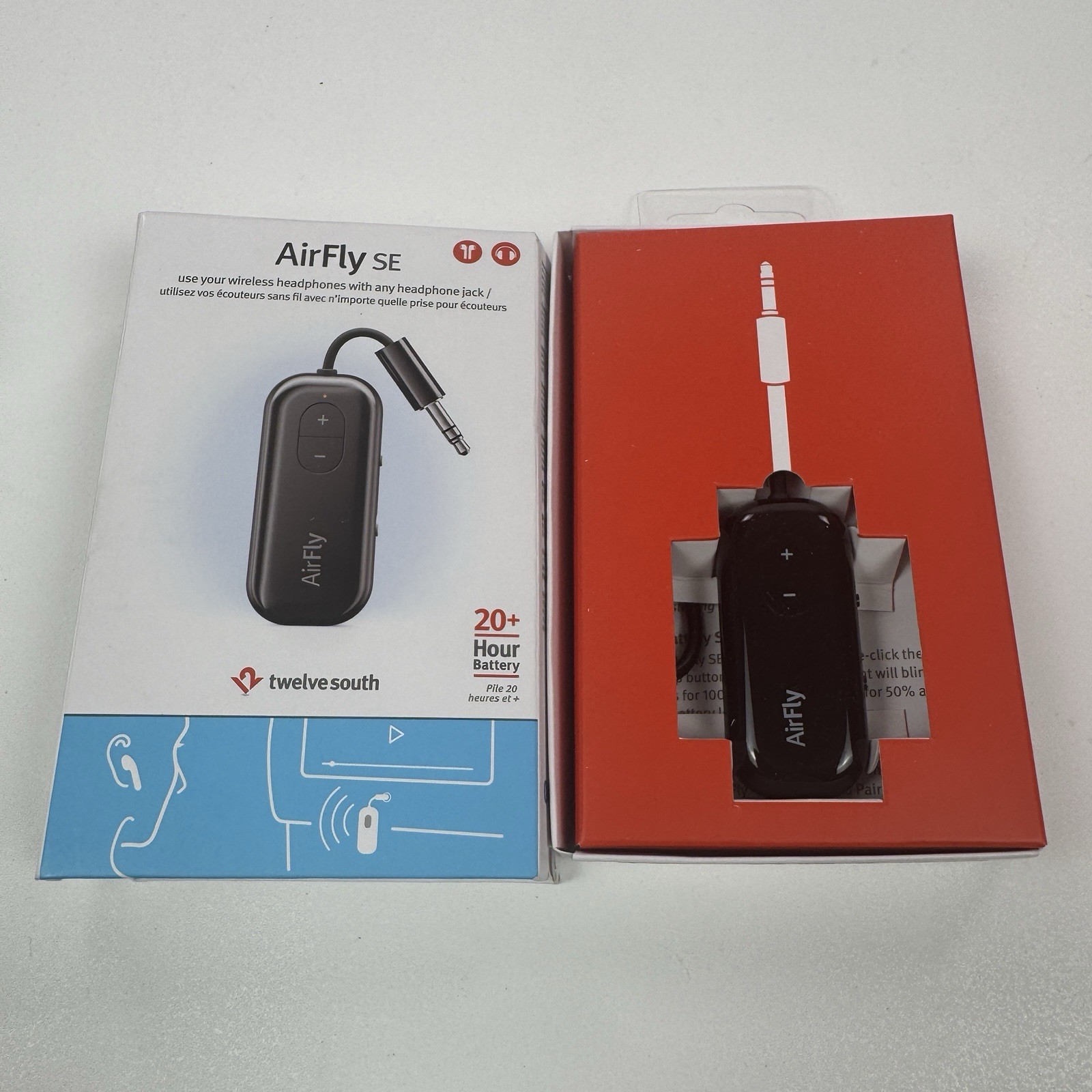 Twelve South AirFly SE, Bluetooth Wireless Audio Transmitter for AirPods - Black