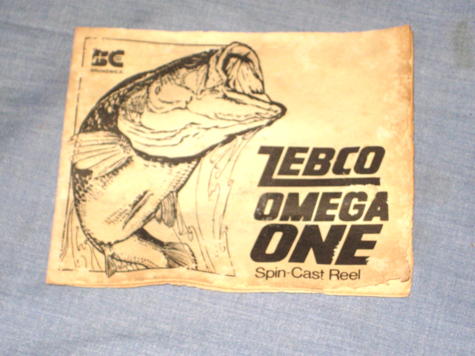 #2424* - Zebco Omega One Fishing Reel Manual with Parts List, Exploded View