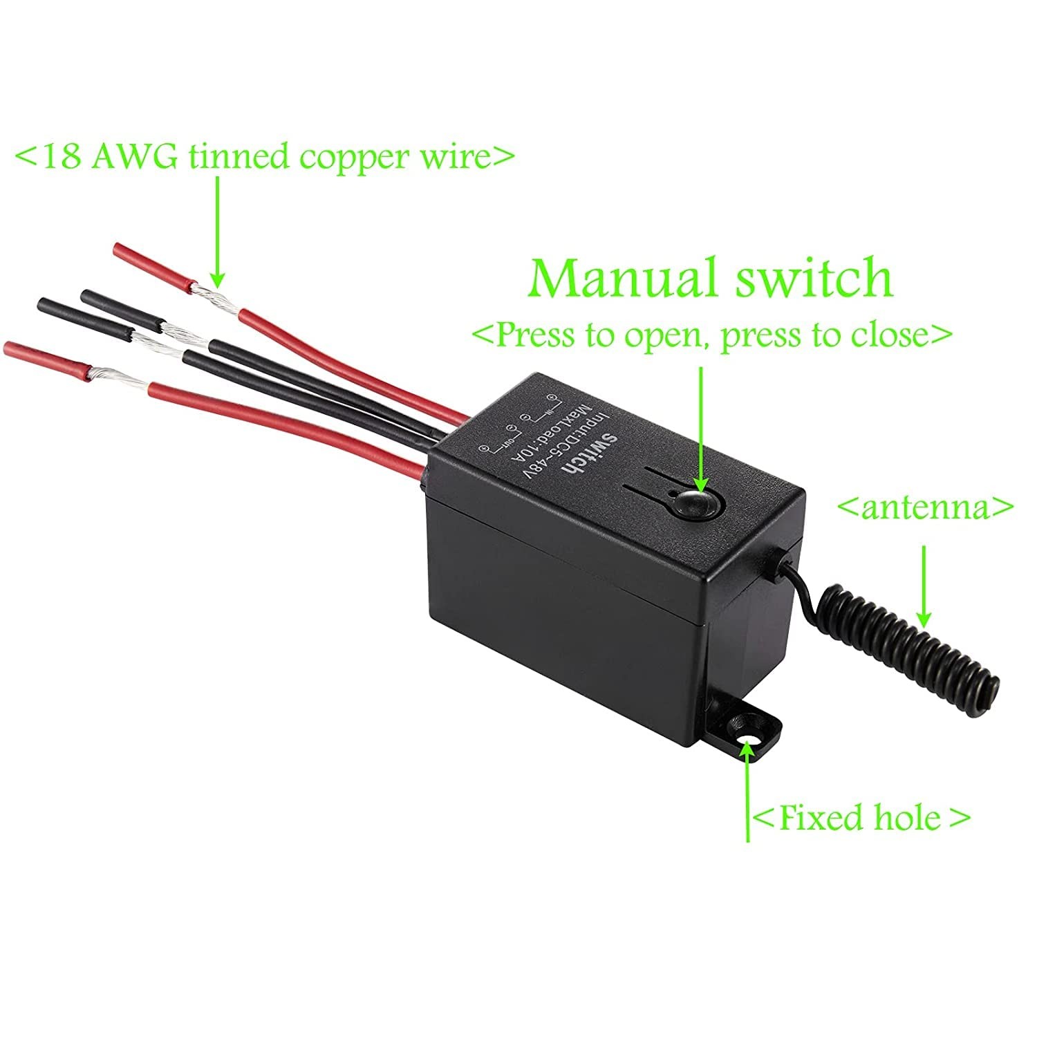 12v Wireless Switchmini Remote Control Switchdc 12v/24v/48v/10a Relay With 328ft