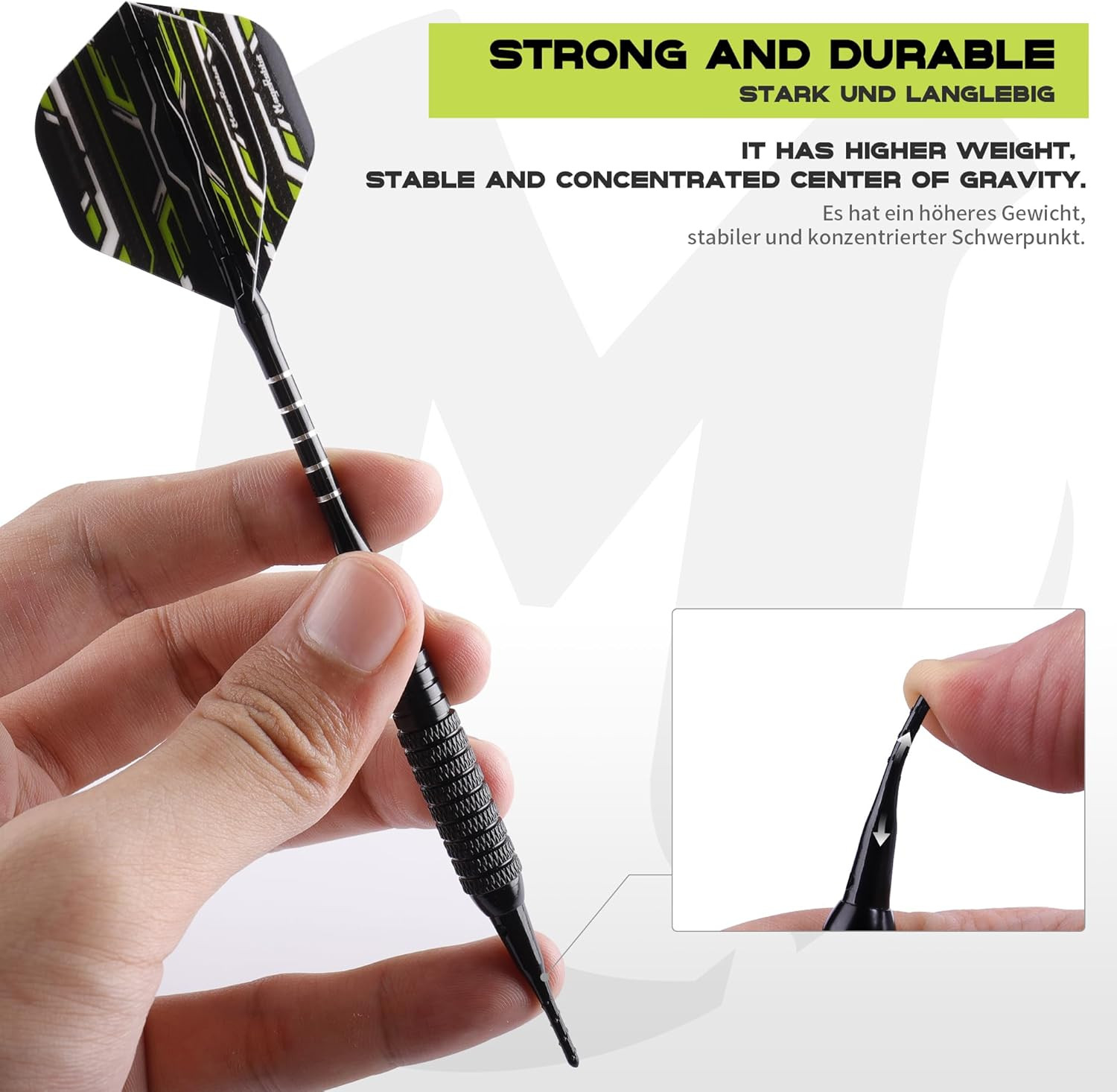 Darts Plastic Tip,Soft Tip Darts Set，3Pack 18G with Extra Tip,Dart Flights