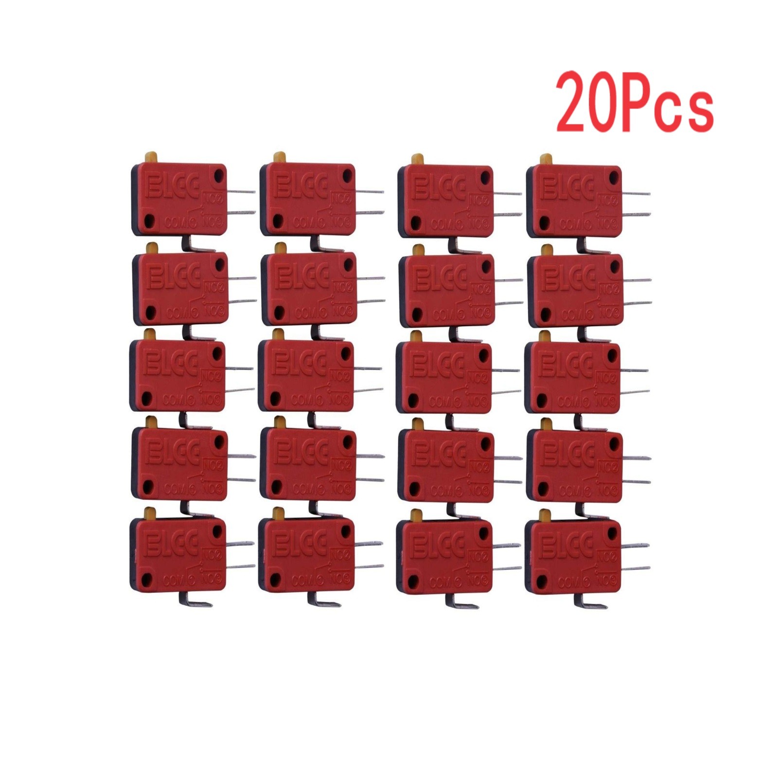 10/20Pcs Red New 3 Pin Microswitch Push Button For Arcade Mame Jamma Games A
