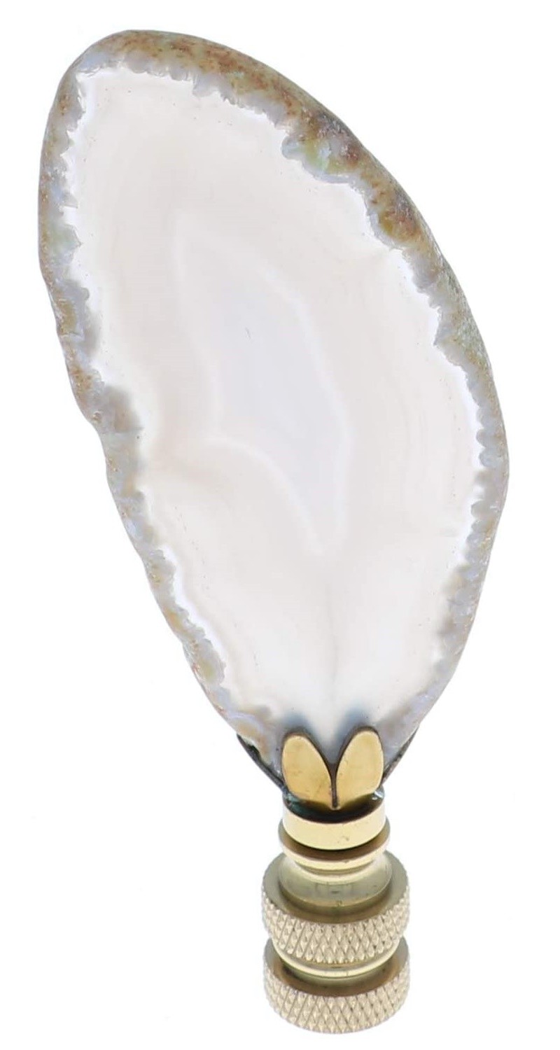 Art Finial - Agate Slice with Brass Base, Set of 2, Mini Works of Art