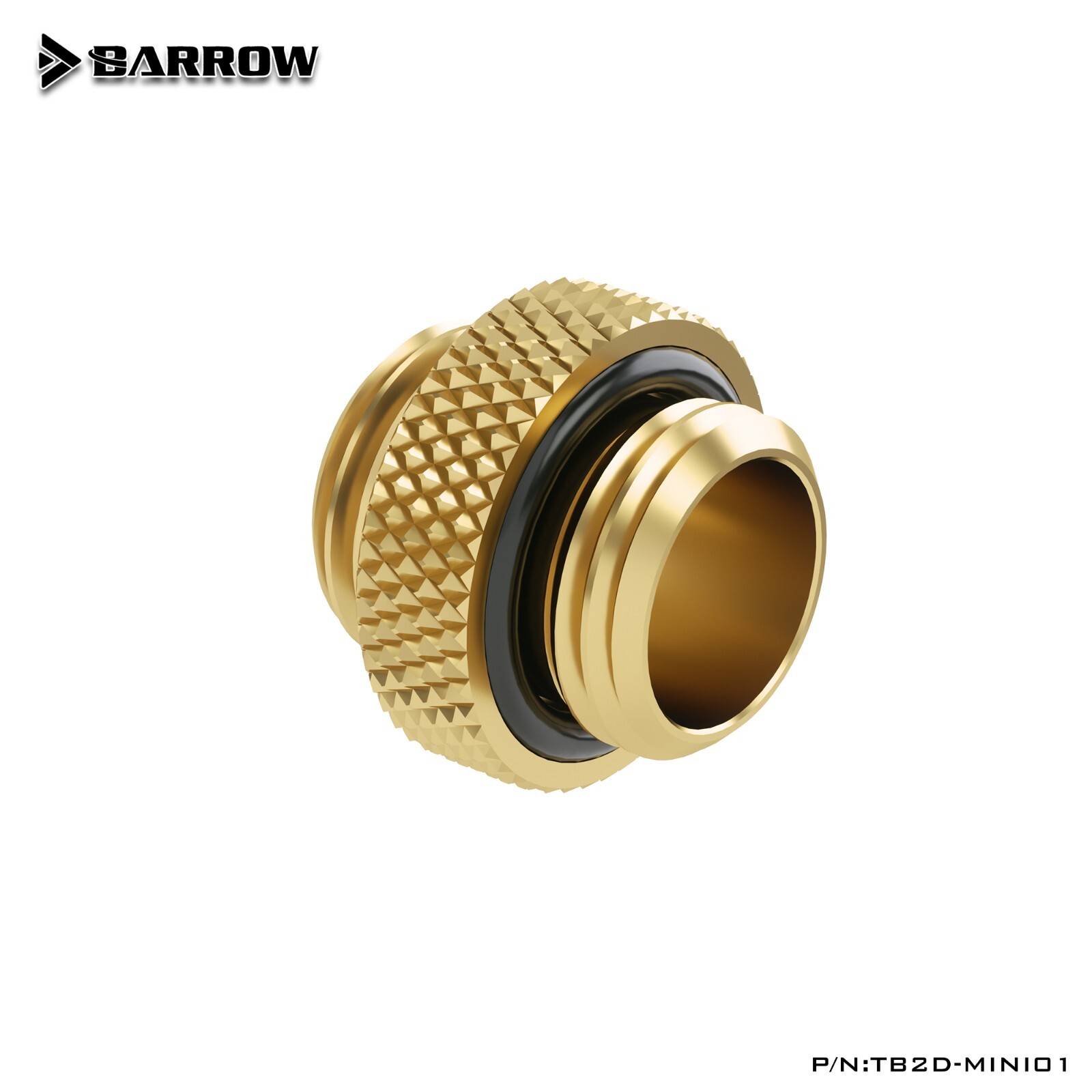 Barrow 5mm G1/4" Thread Dual Male to Male Mini Joint Fitting Connector Gold