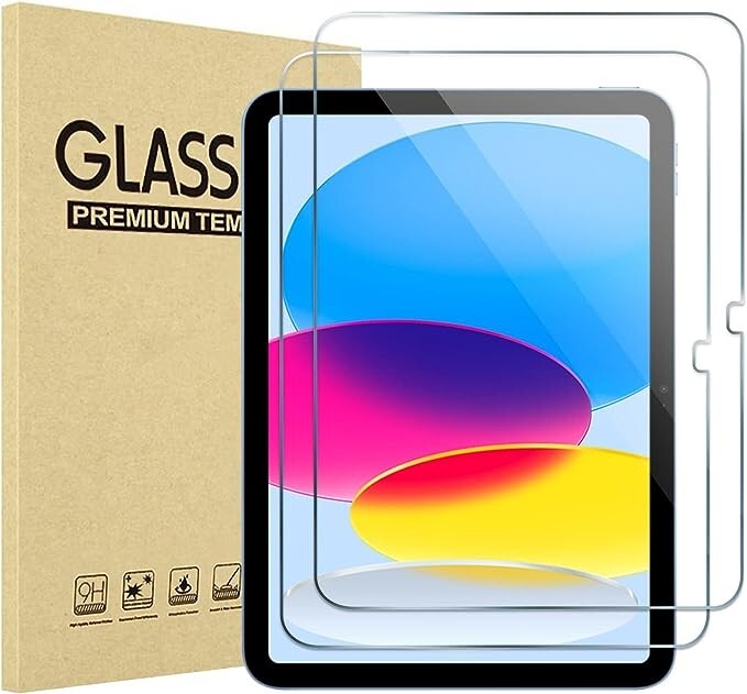 2-Pack Tempered Glass Screen Protector for Apple iPad 10th Generation 2022 10.9