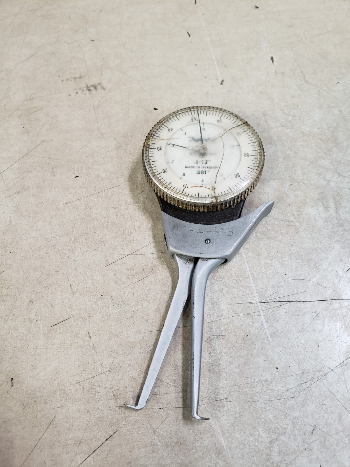 Intertest 71 Inside Caliper Groove Gage Indicator .4-1.2" .001" READ AD