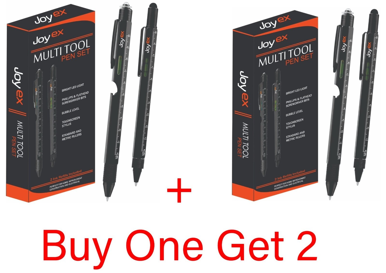 Multitool Pen Set Gift for Men, Gift for Dad, Pen with LED Light (BUY ONE GET 2)