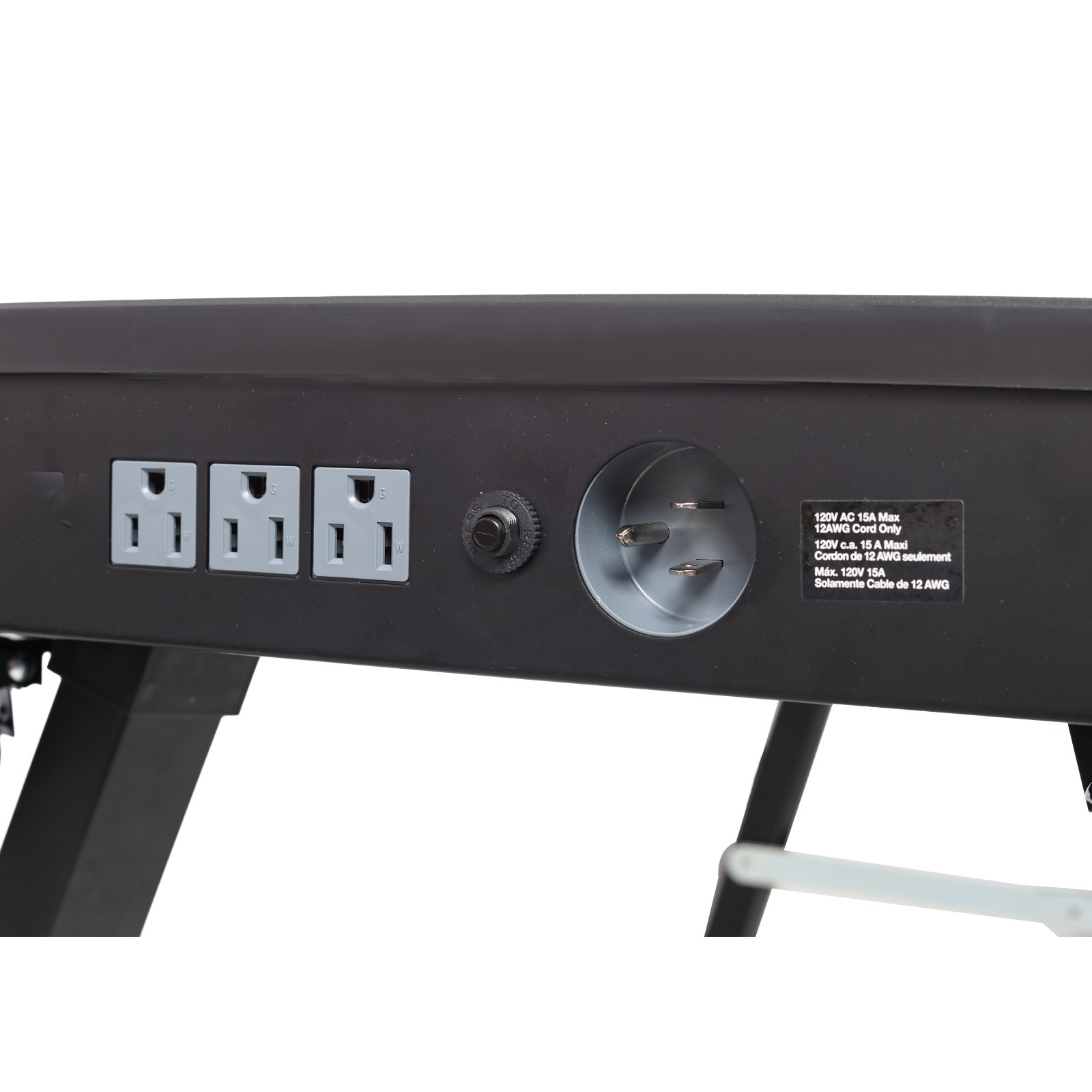 8-in-1 Portable Folding Work Table with US Socket Rolling Heavy Duty Workbench