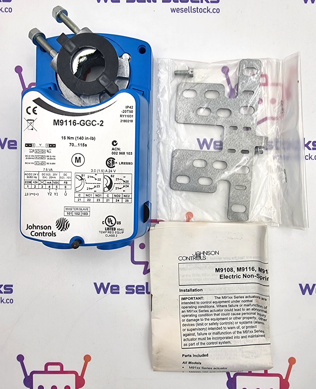 JOHNSON CONTROLS M9116-GGC-2 Damper Actuator