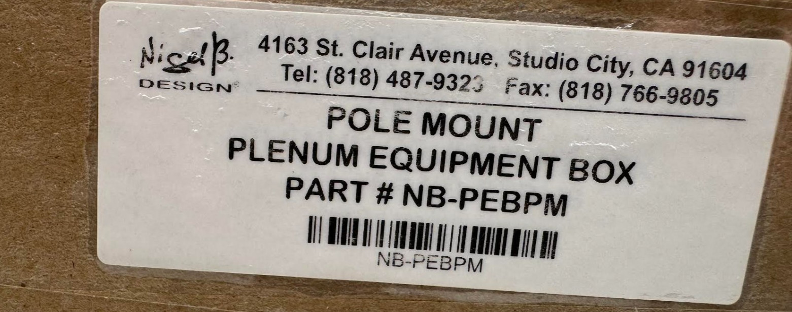 Nigel B Design NB-PEBPM Plenum Equipment Box