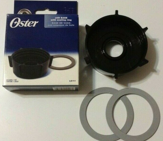 Genuine Oster Blender Jar Base Bottom Cap 4902 with 2 Sealing Rings (Osterizer)