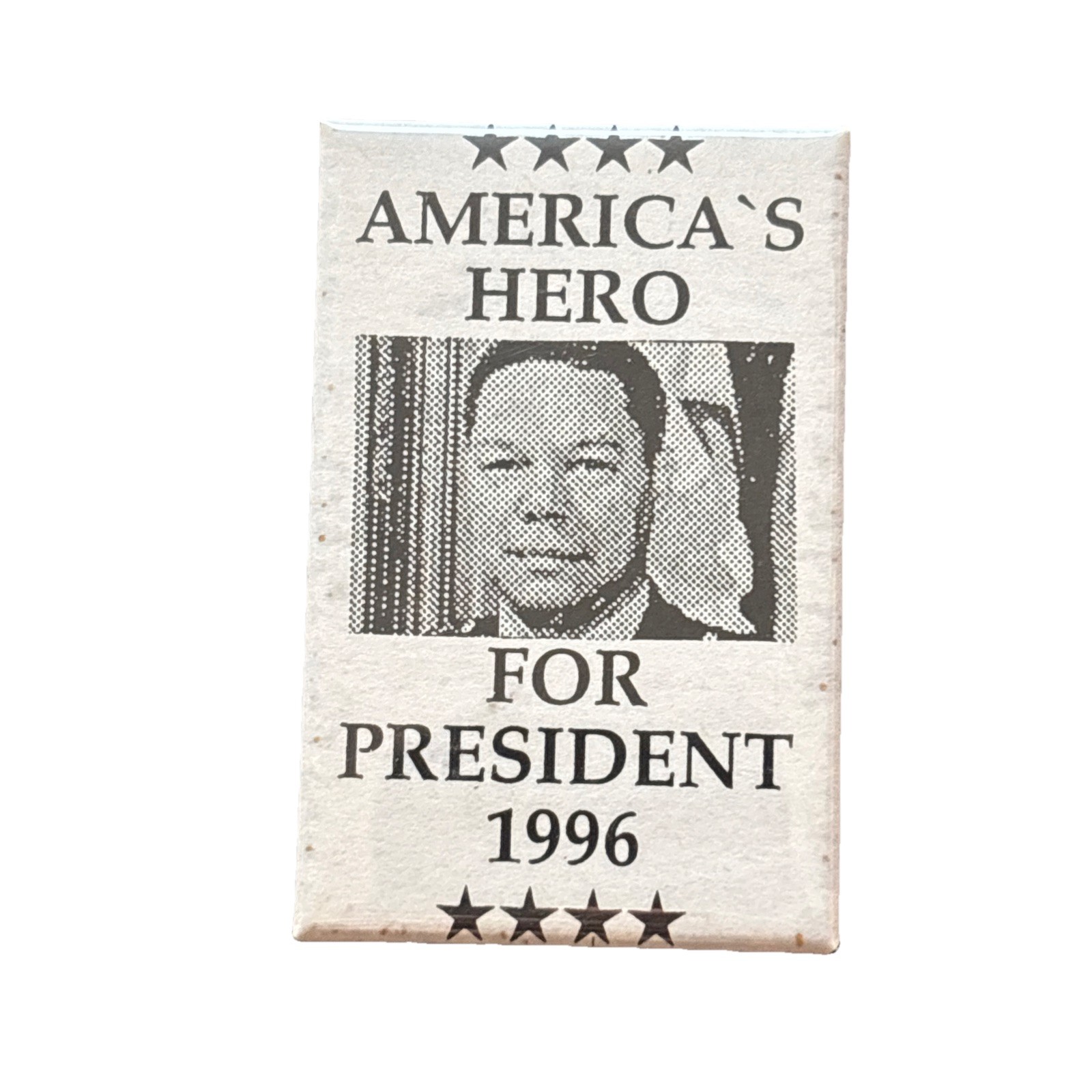 1996 General Colin Powell for President 2X3" Button America's Hero Pin