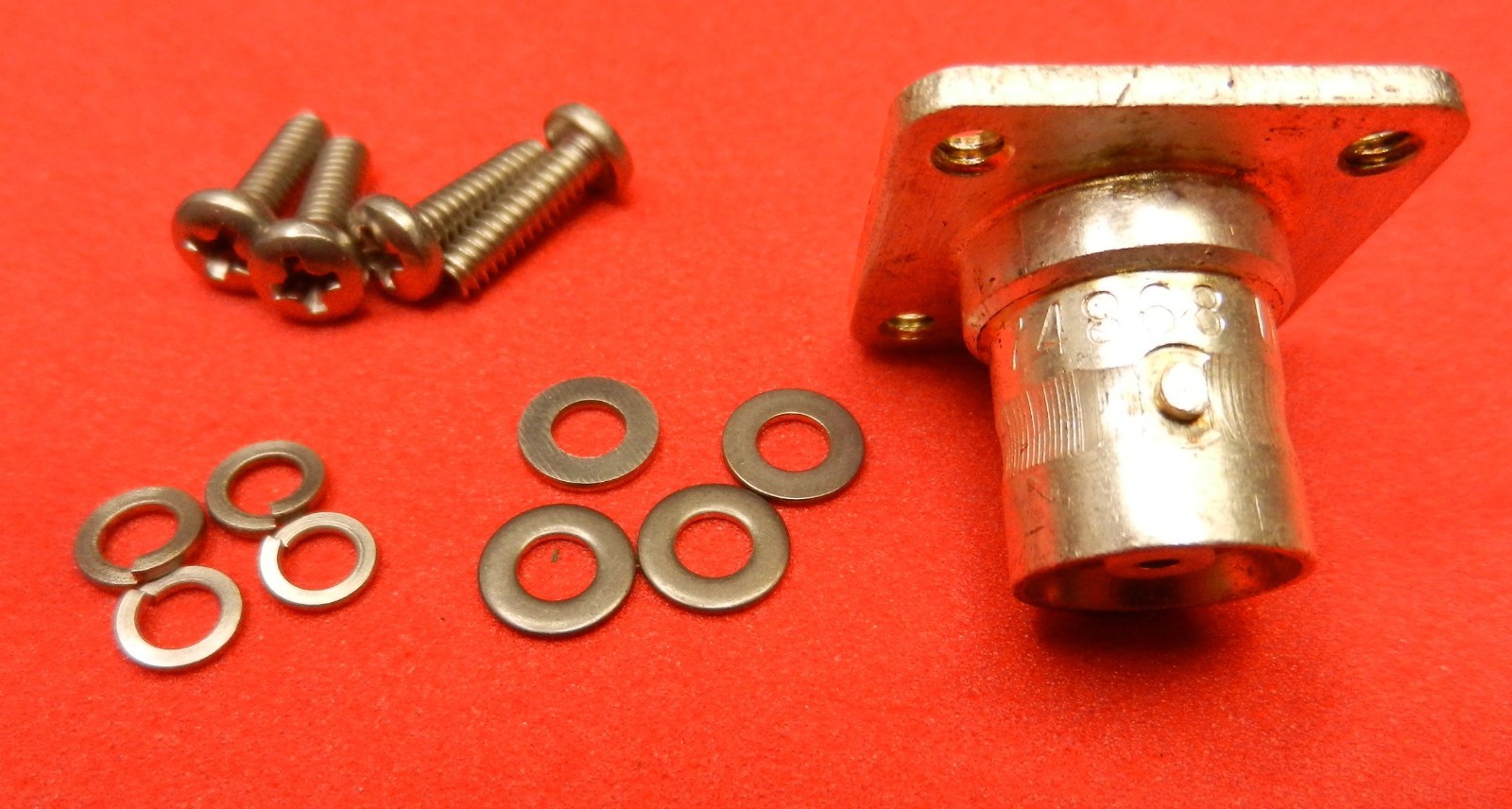 UG-568/U Type C Bulkhead / Panel Mount Adapter Silver Plated NOS