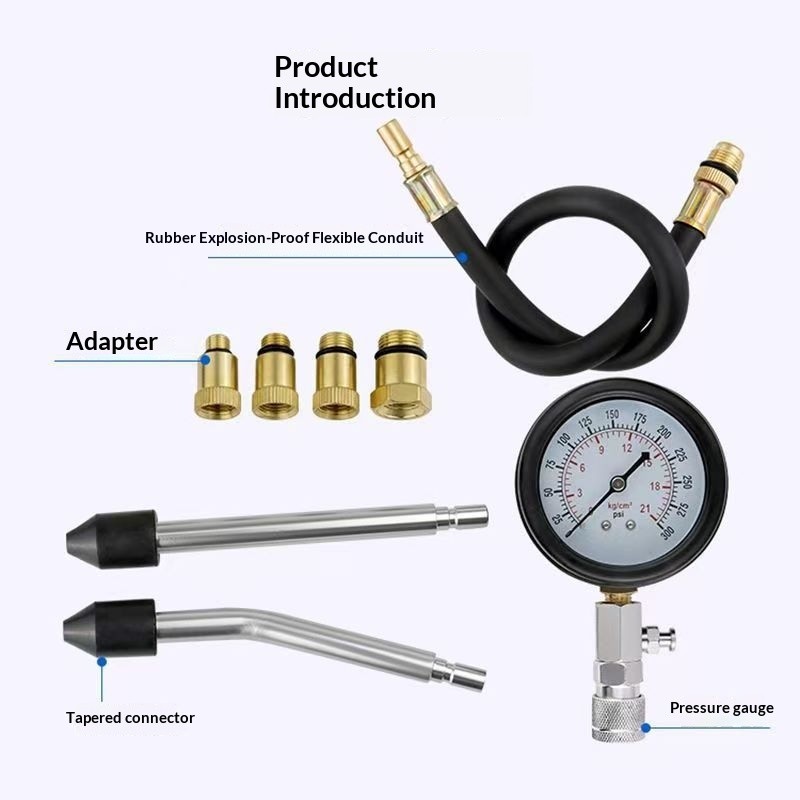 Auto ATV Car Motorcycle Engine Compression Tester Gauge Check Test Kit