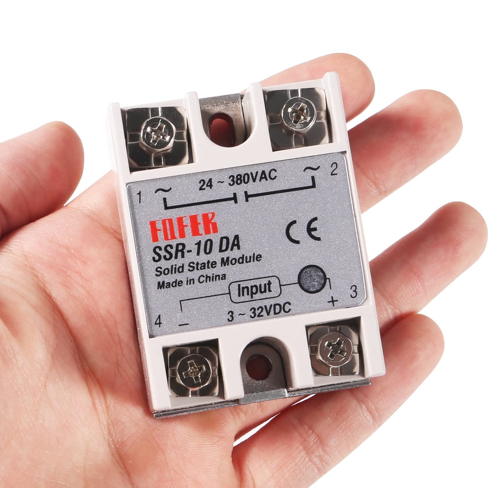 3pcs SSR-10DA Solid State Relay Single Phase Semi-Conductor Relay Module Inpu...