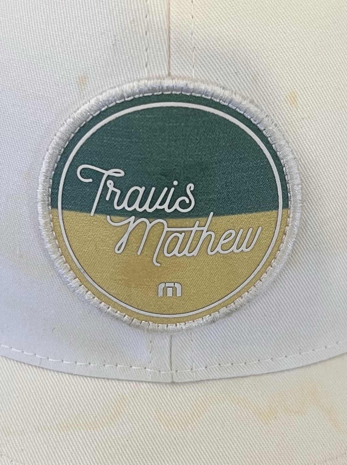 Travis Matthew Golf Hat SnapBack White Logo Patch Mesh Golfing Attire