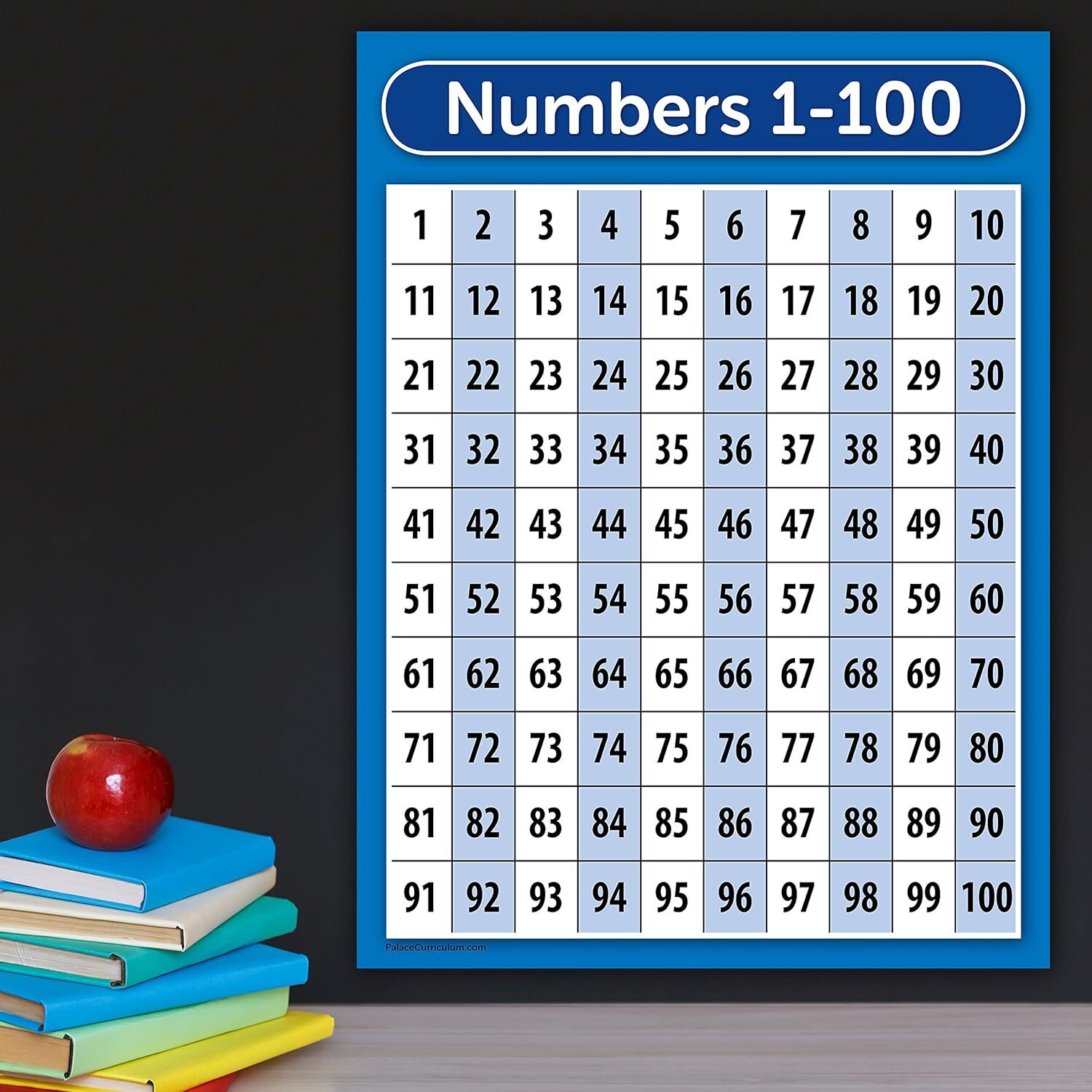 Palace Learning LAMINATED ABC Alphabet & Numbers 1-100 18 x 24,