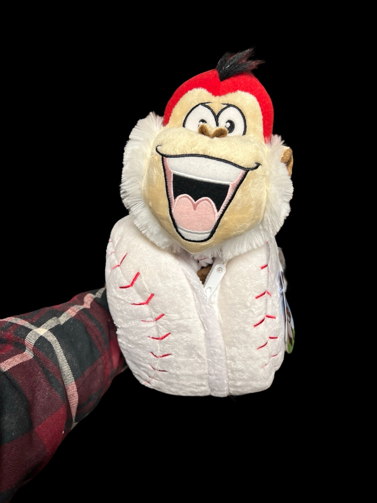 Los Angeles Angels Rally Monkey Plush Baseball MLB K 2 In 1 Zipper NEW FREE SHIP