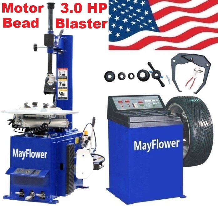Mayflower 3.0 HP Tire Changer Wheel Changers Machine Combo Balancer Rim 950 680