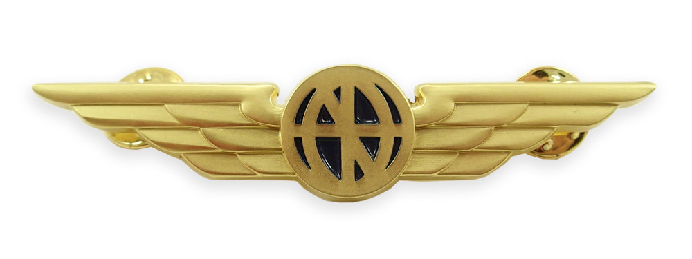 Luso Aviation PILOT WINGS - Aviator Shirt Lapel Pin - GOLD w/ Buttery Fly Clasps