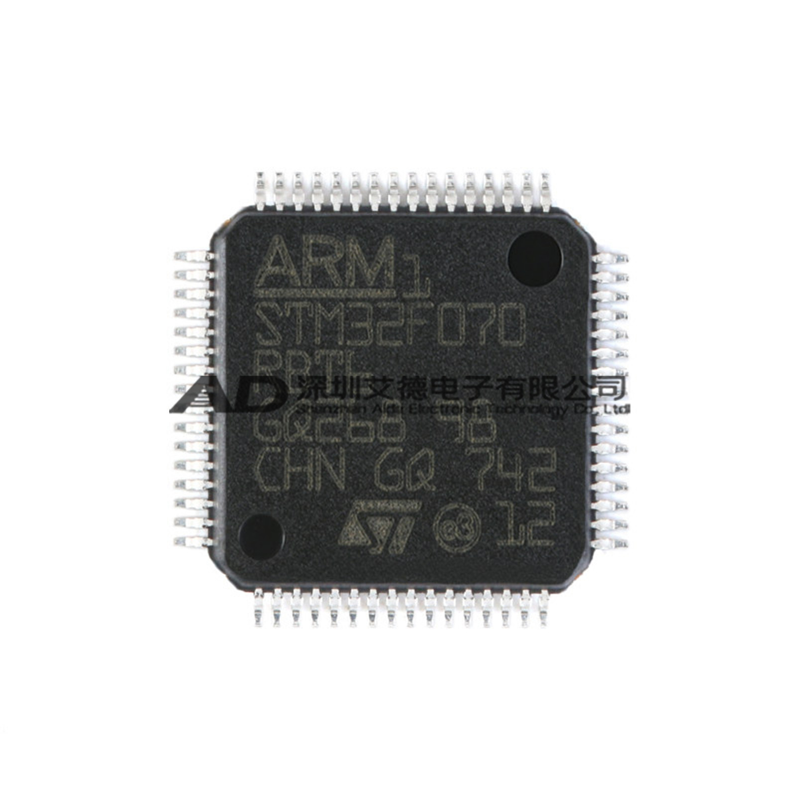 5PCS STM32F070RBT6 LQFP-64 ARM Cortex-M0 32-bit Microcontroller MCU